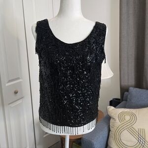 Elegant Vintage Beaded Women's Top